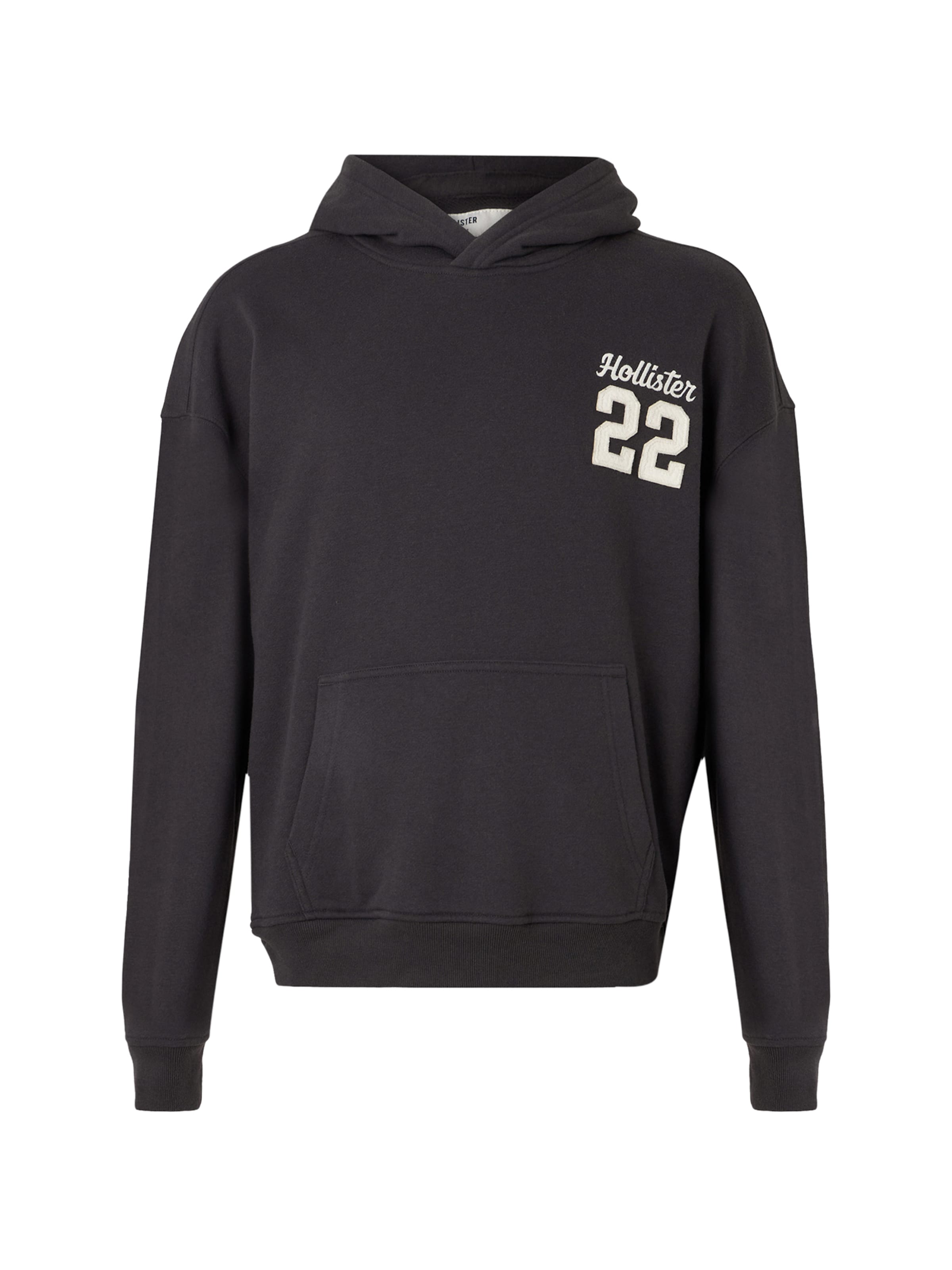 Bluză de molton de la HOLLISTER pe negru: față