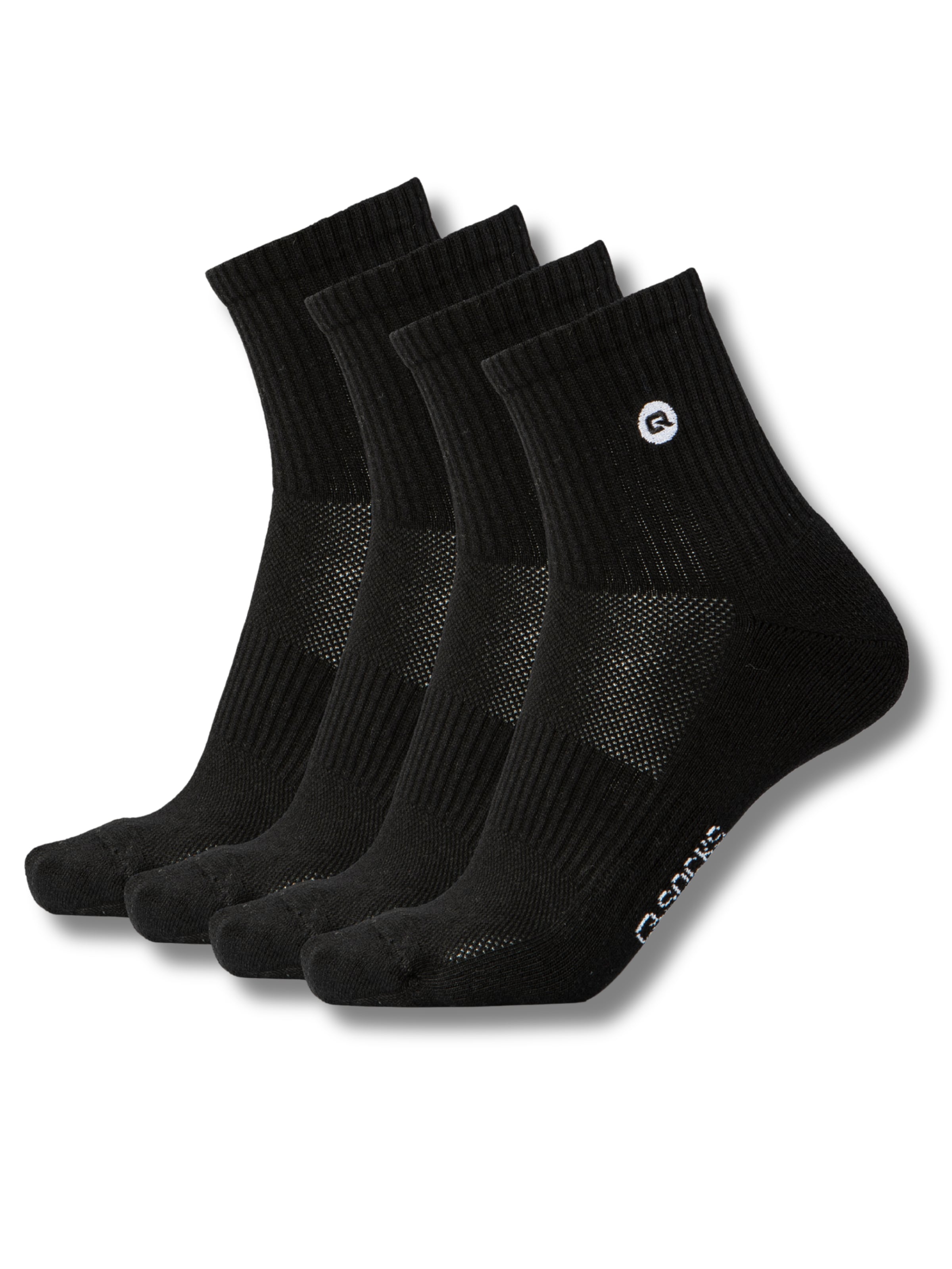Chaussettes QOLONIA en noir : devant