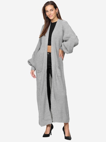 Elara Gebreide mantel in Grijs