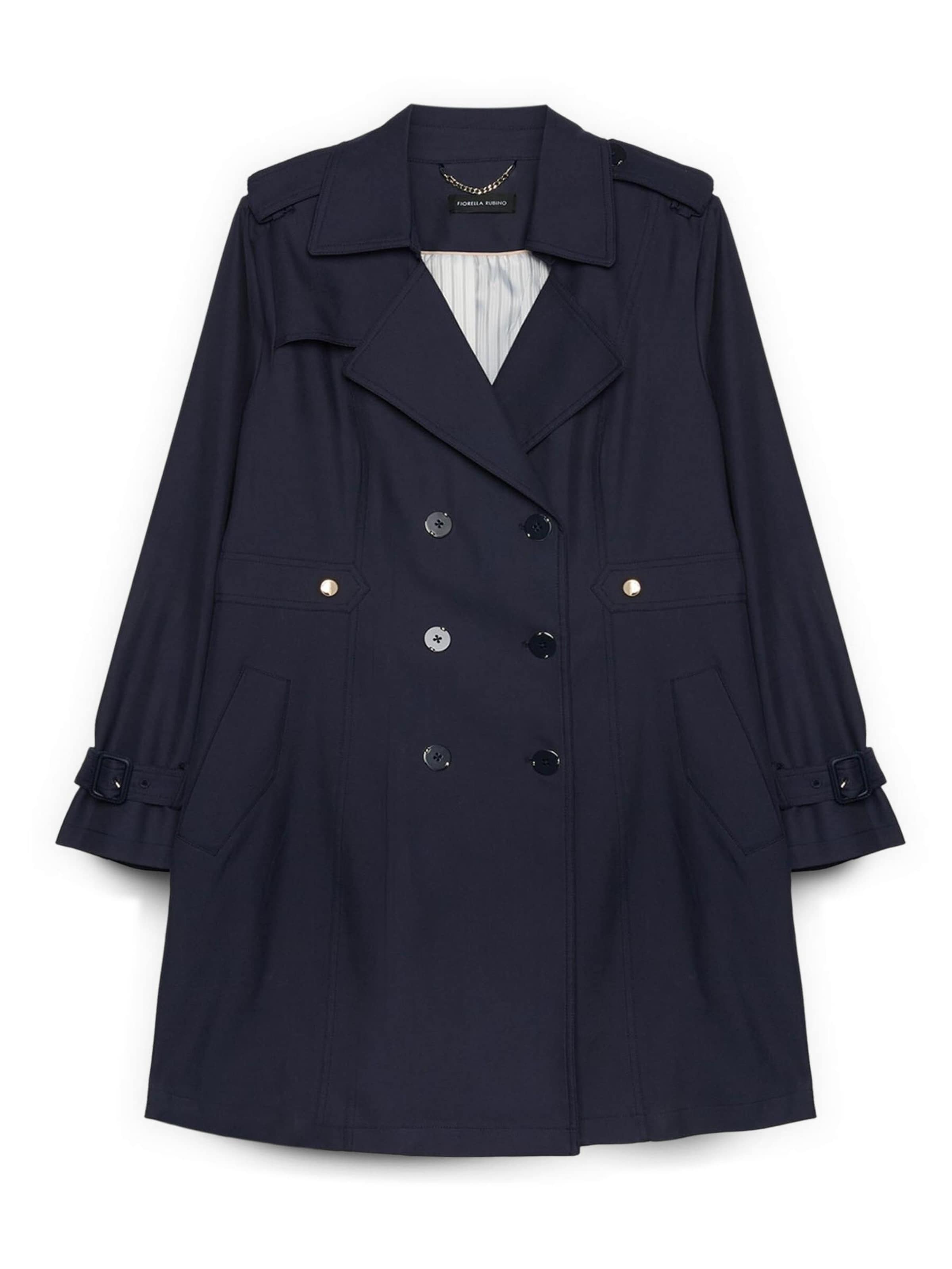 Fiorella Rubino Wintermantel in Blauw: voorkant