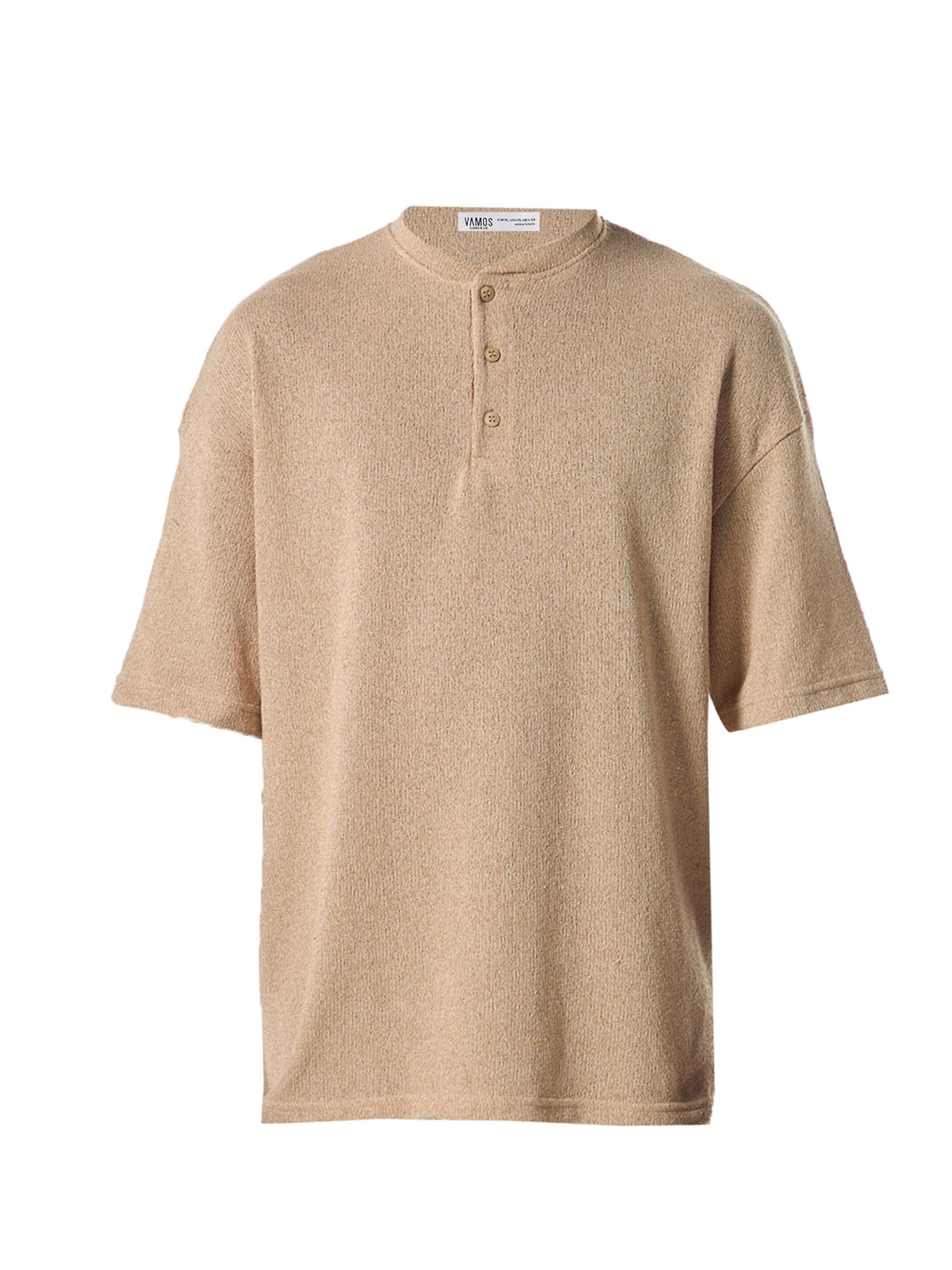VAMOS CLO T-shirt 'Pittsburgh' i beige: framsida