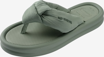 Infradito 'Over Puffes Up' di HAVAIANAS in verde: frontale