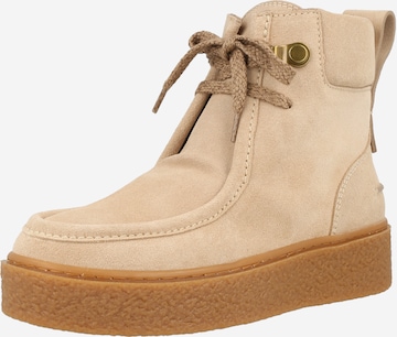 See by Chloé - Botim com fivela 'Jille' em bege: frente