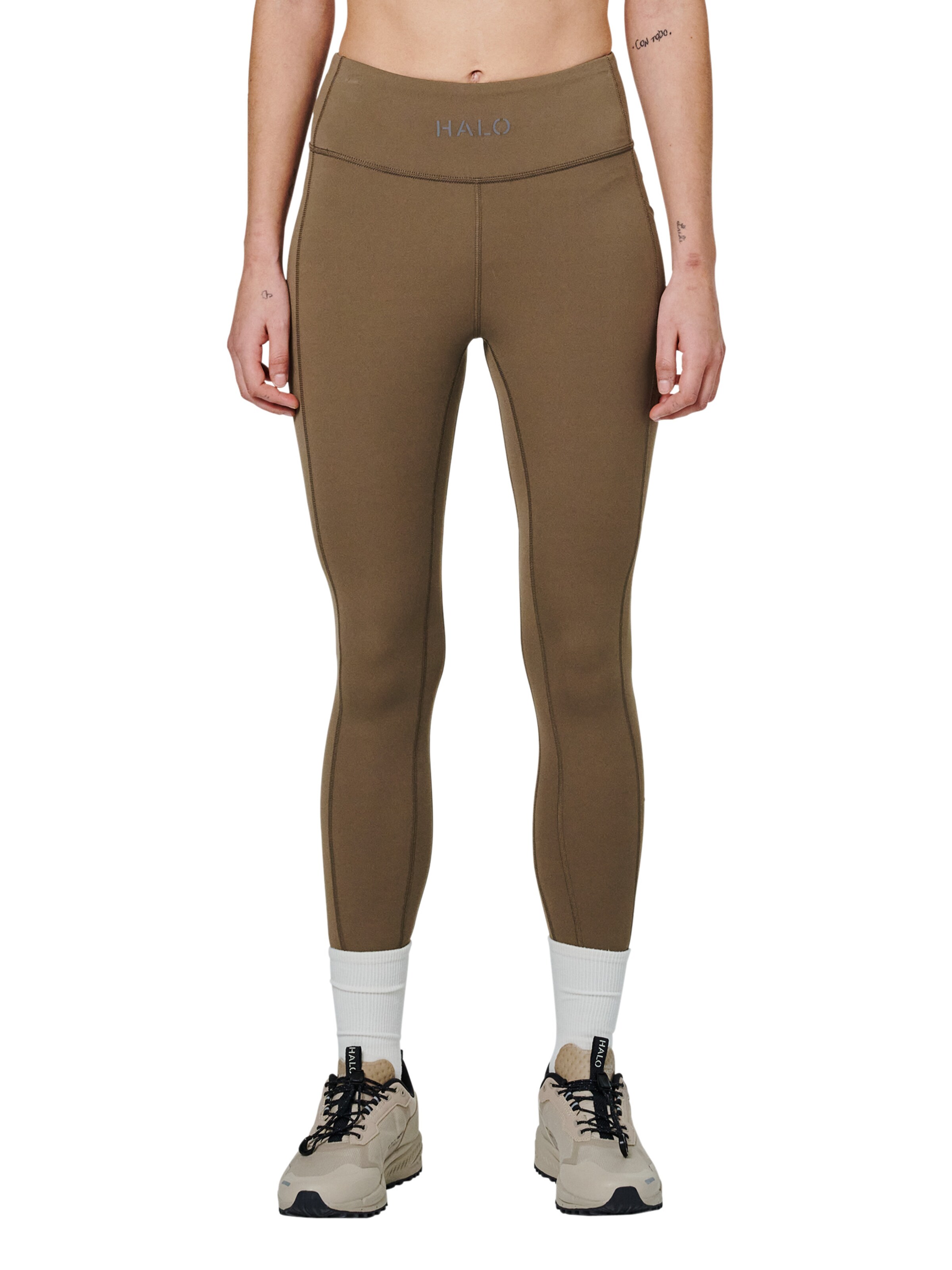 HALO Skinny Leggings in Brown: front