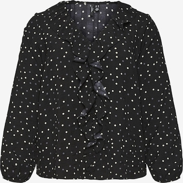 Vero Moda Curve Blouse 'VIDA' in Zwart: voorkant