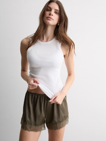 INTIMISSIMI Pajama Pants in Green: front