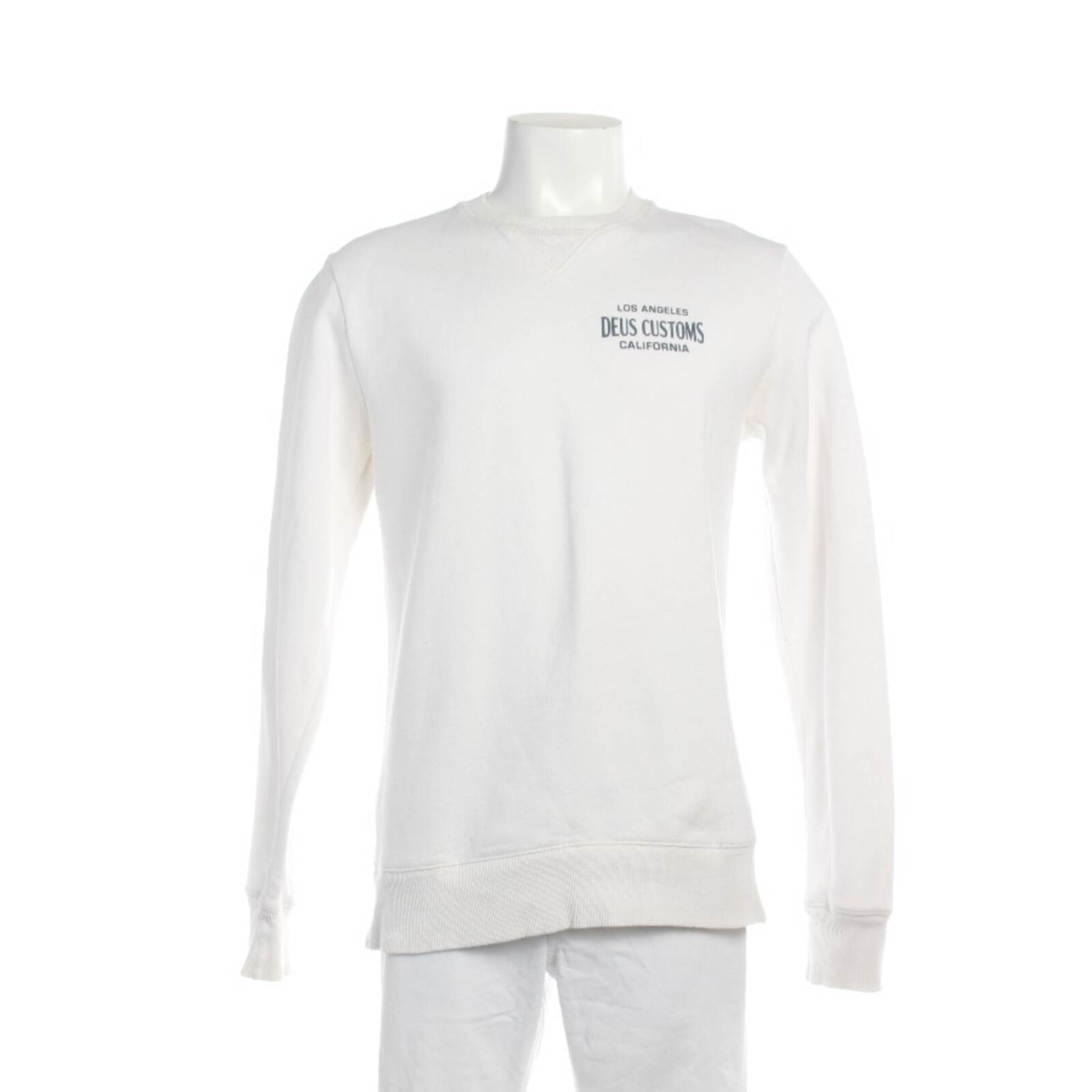 Deus Sweatshirt / Sweatjacke S in Weiß: Vorderseite