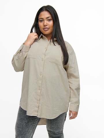 ONLY Carmakoma Bluse in Beige