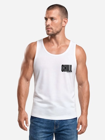 Neverless Shirt 'Chill' in Weiß: Vorderseite