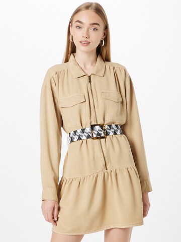 River Island Shirt Dress 'MAYA' in Beige: front