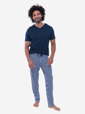 Mey Pajama short 'Graphic Stripes' in Blue