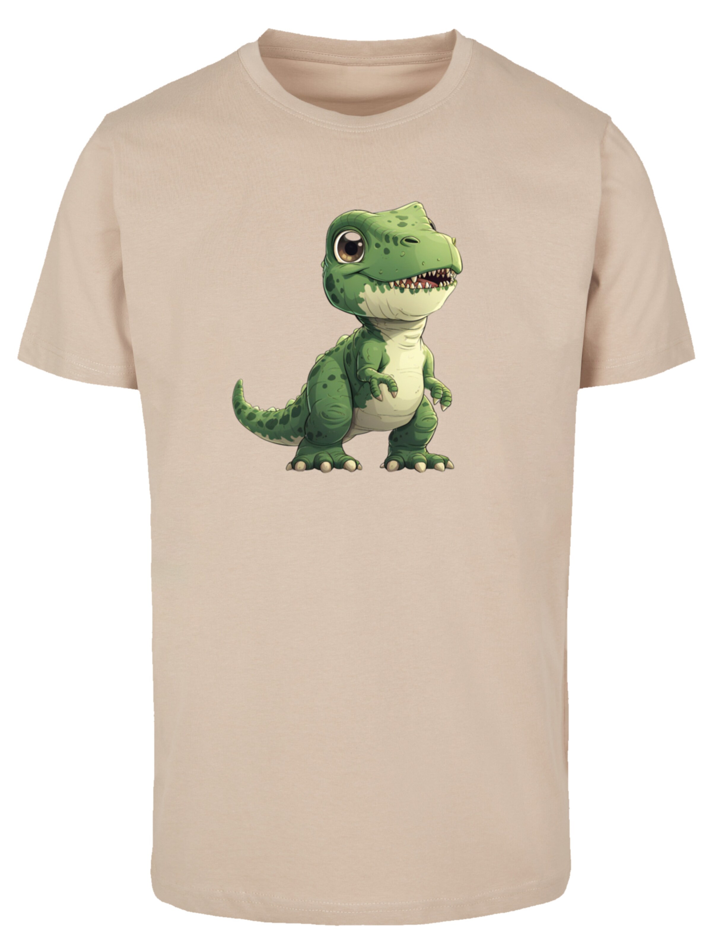 T-Shirt 'Süßer grüner Dino' F4NT4STIC en beige : devant