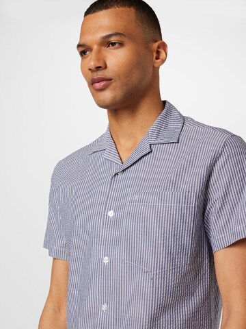 Regular fit Camicia 'Julius Seersucker' di Clean Cut Copenhagen in blu