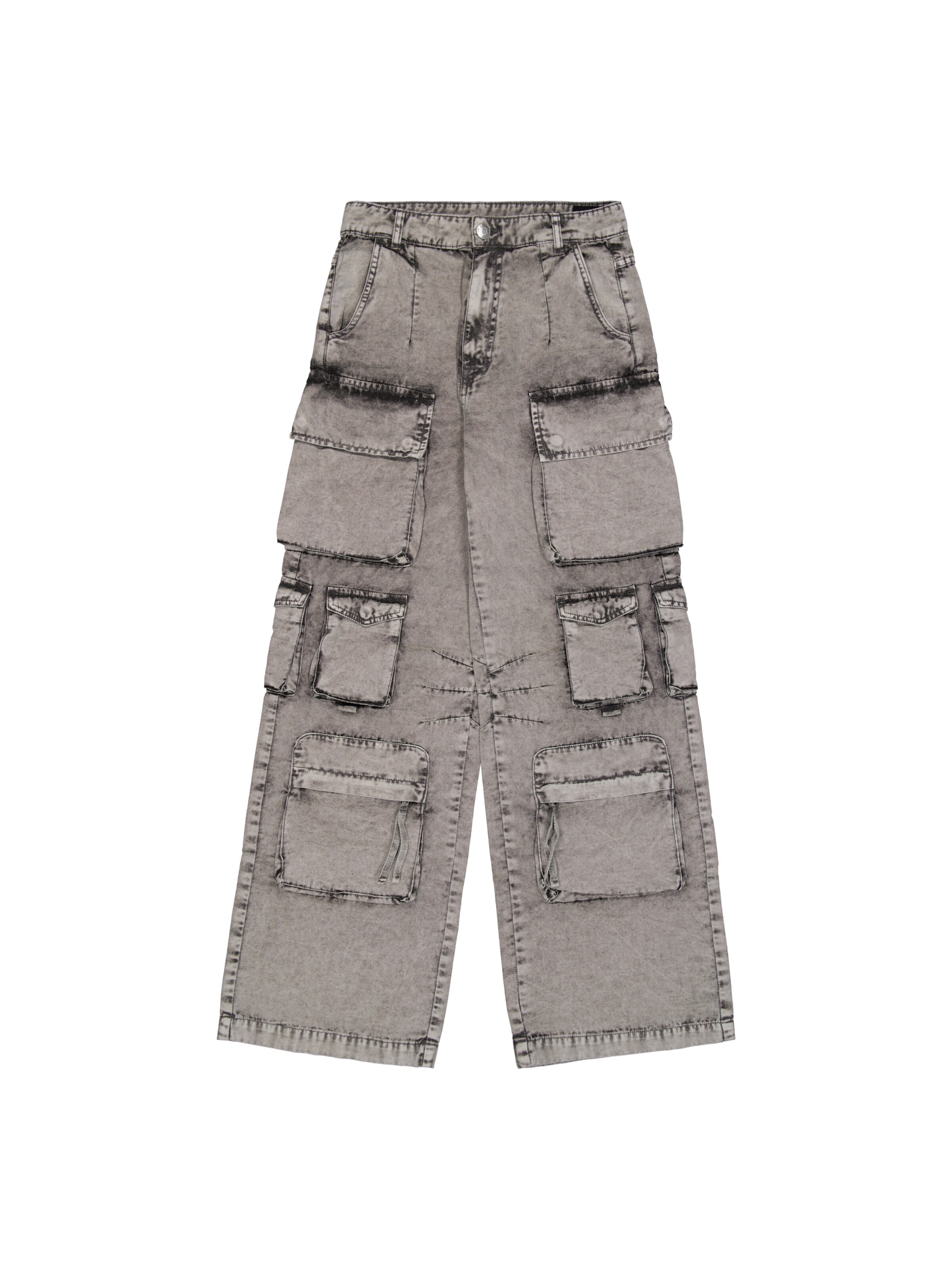ALPHA INDUSTRIES Loose fit Cargo jeans in Grey: front