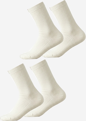 Millo Socks 'Cosy Steps' in White: front