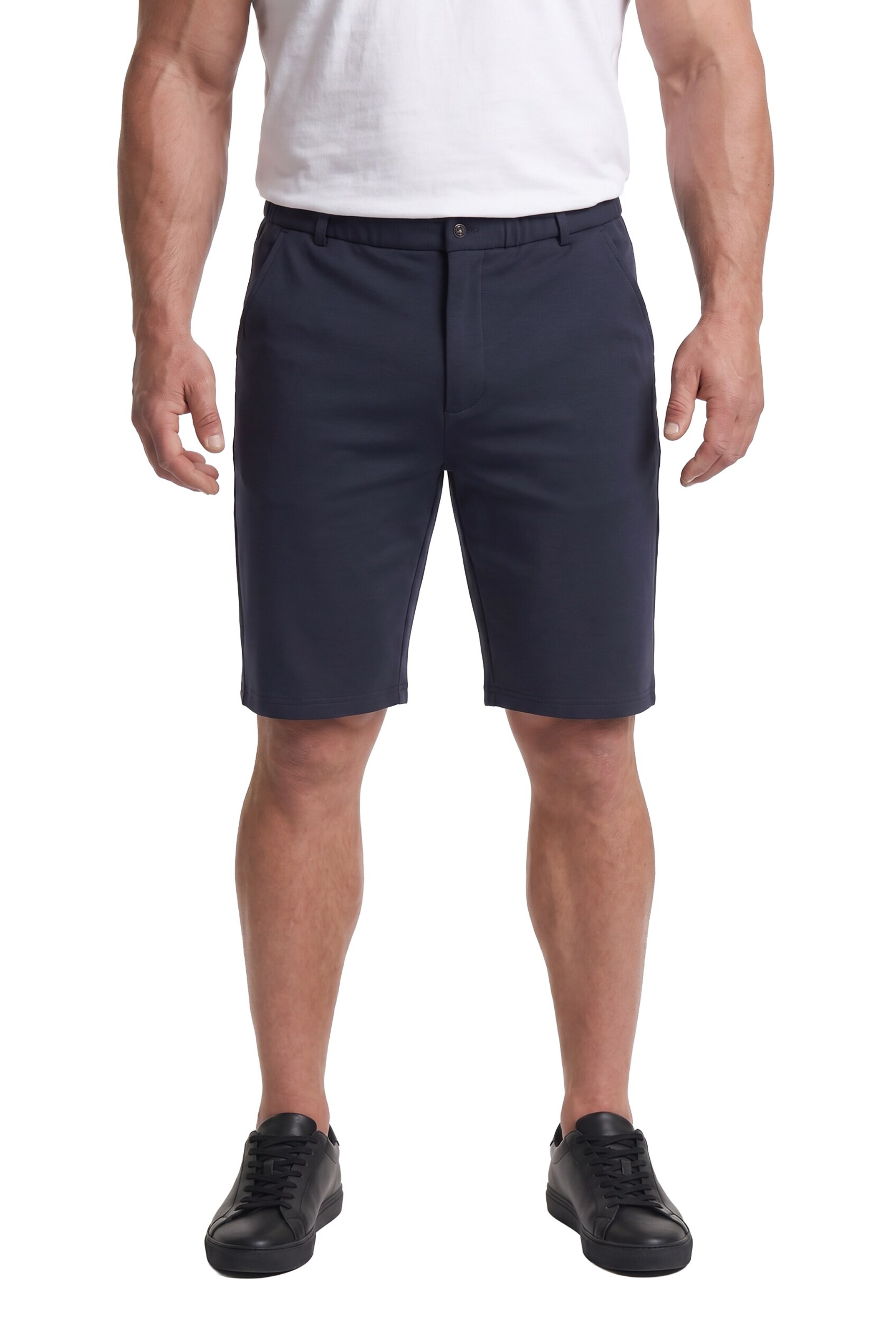 Men Plus Regular Pants in Blue: front