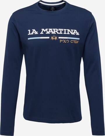 La Martina T-shirt i blå: framsida