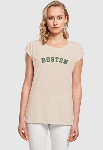 Merchcode Shirt 'Boston' in Beige: front