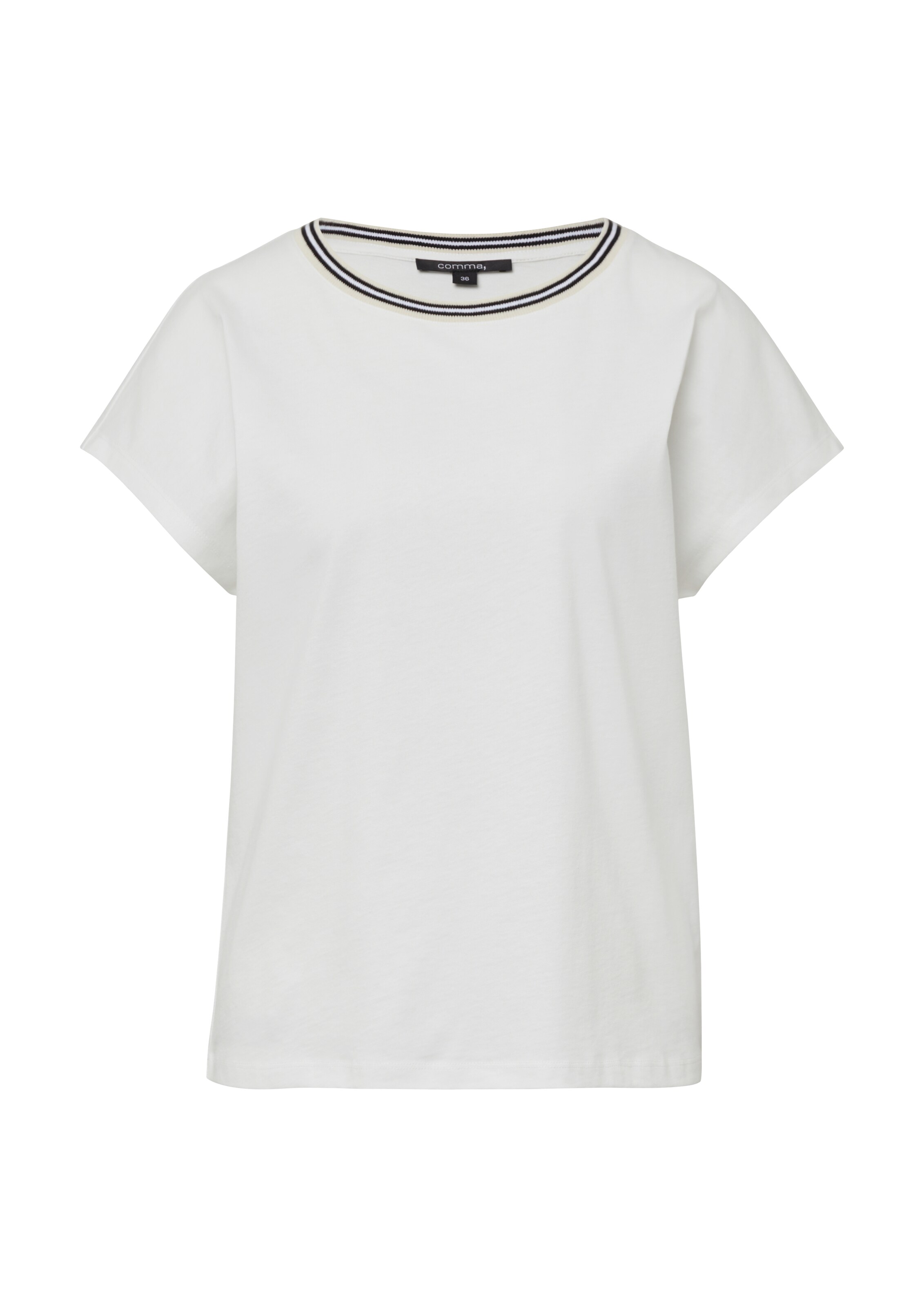 COMMA T-Shirt in Weiß: Vorderseite