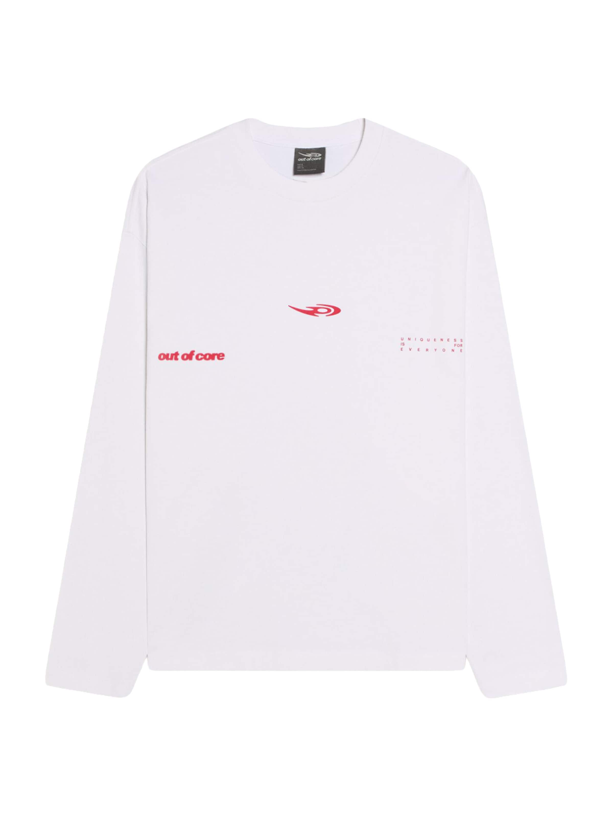 Bershka Shirt 'OUT OF CORE' in White: front