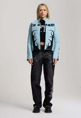 Ed Hardy Övergångsjacka ' Gothic Flames ' i blå