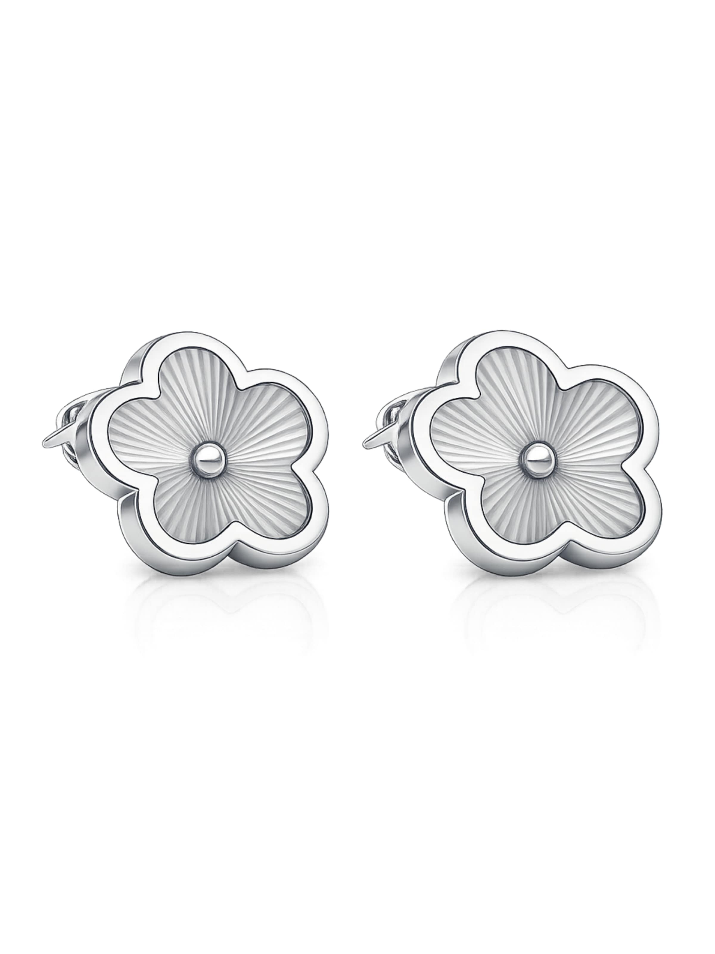 Orecchini 'Clover Bright' di Pure Schmuck in argento: frontale