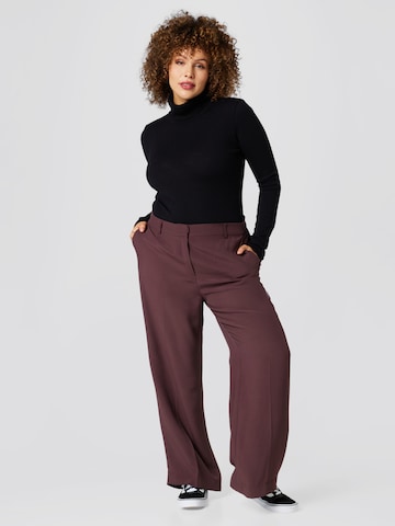 A LOT LESS Wide leg Pantalon 'Daliah' in Bruin