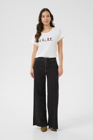 Cream Wide Leg Jeans 'Visti' i grå