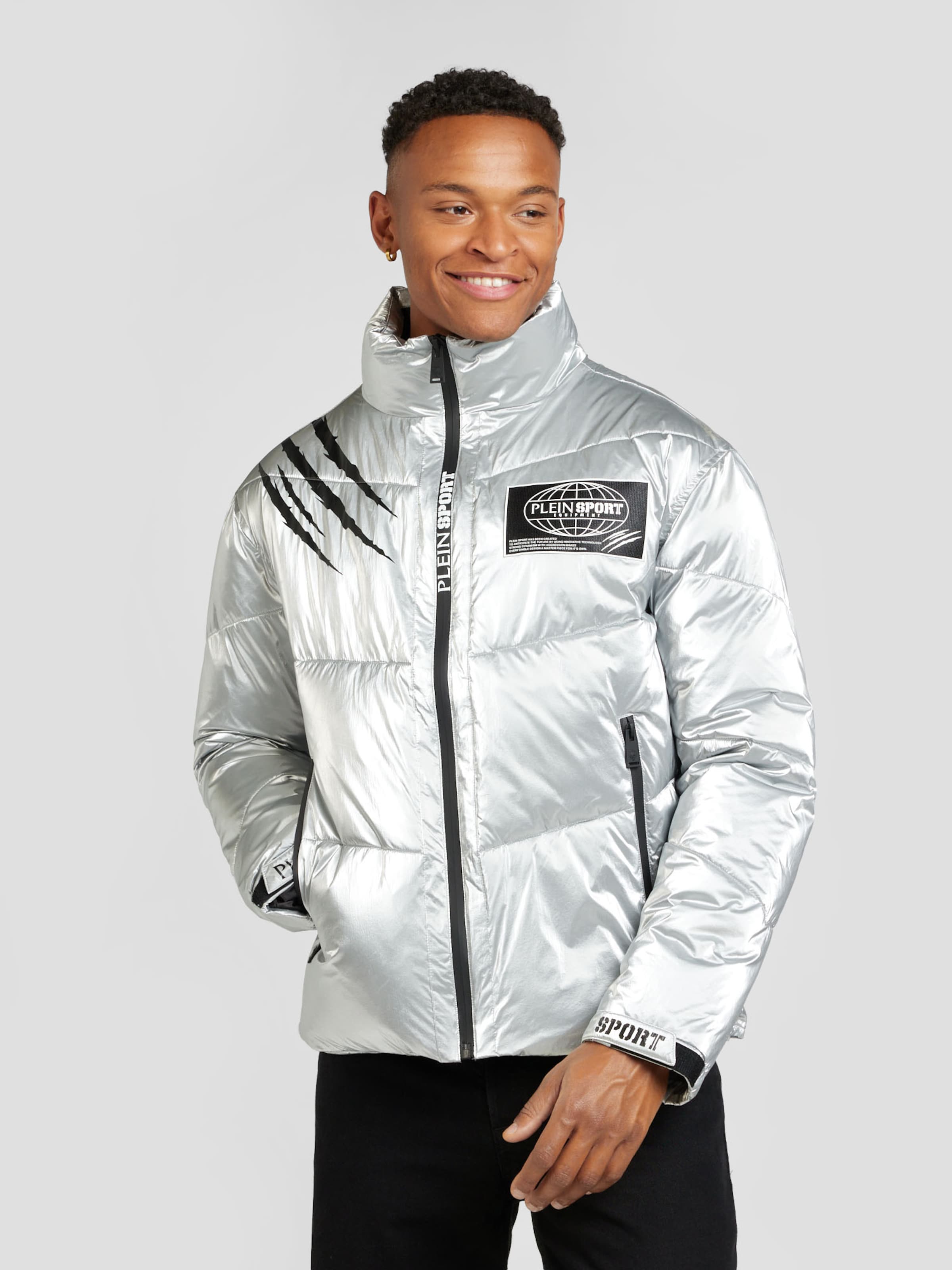 Plein Sport Winter jacket in Silver ABOUT YOU