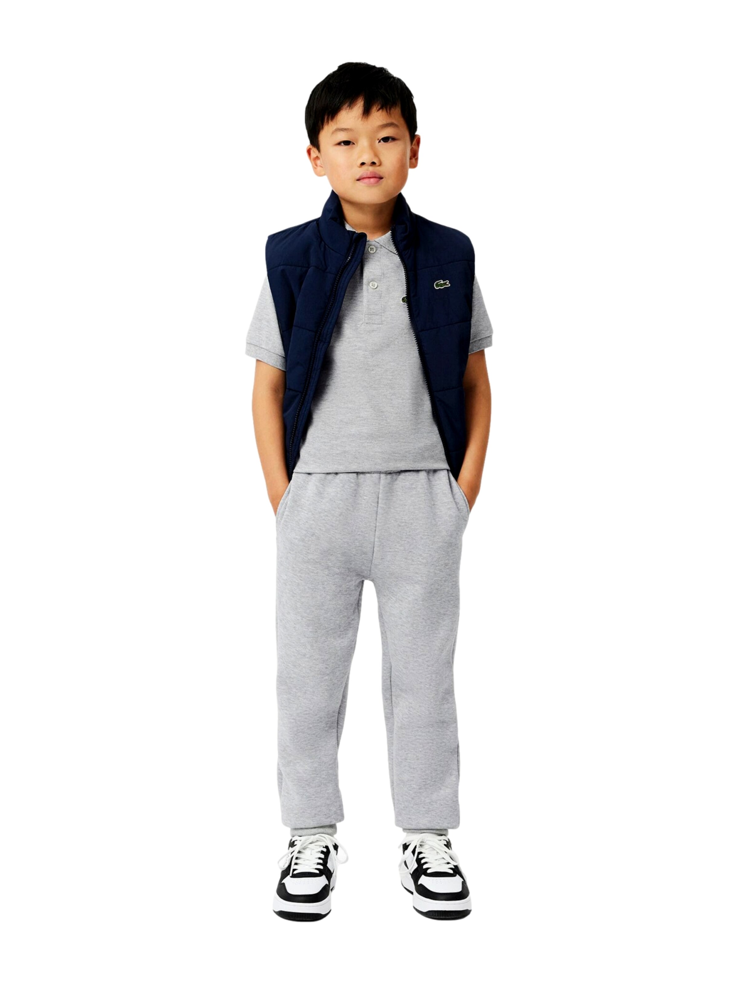 LACOSTE Regular Sportbroek in Grijs: voorkant