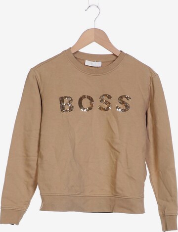 BOSS Sweatshirt & Zip-Up Hoodie in XS in Brown: front
