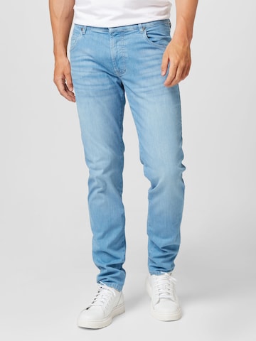 Slimfit Jeans de la bugatti pe albastru: față