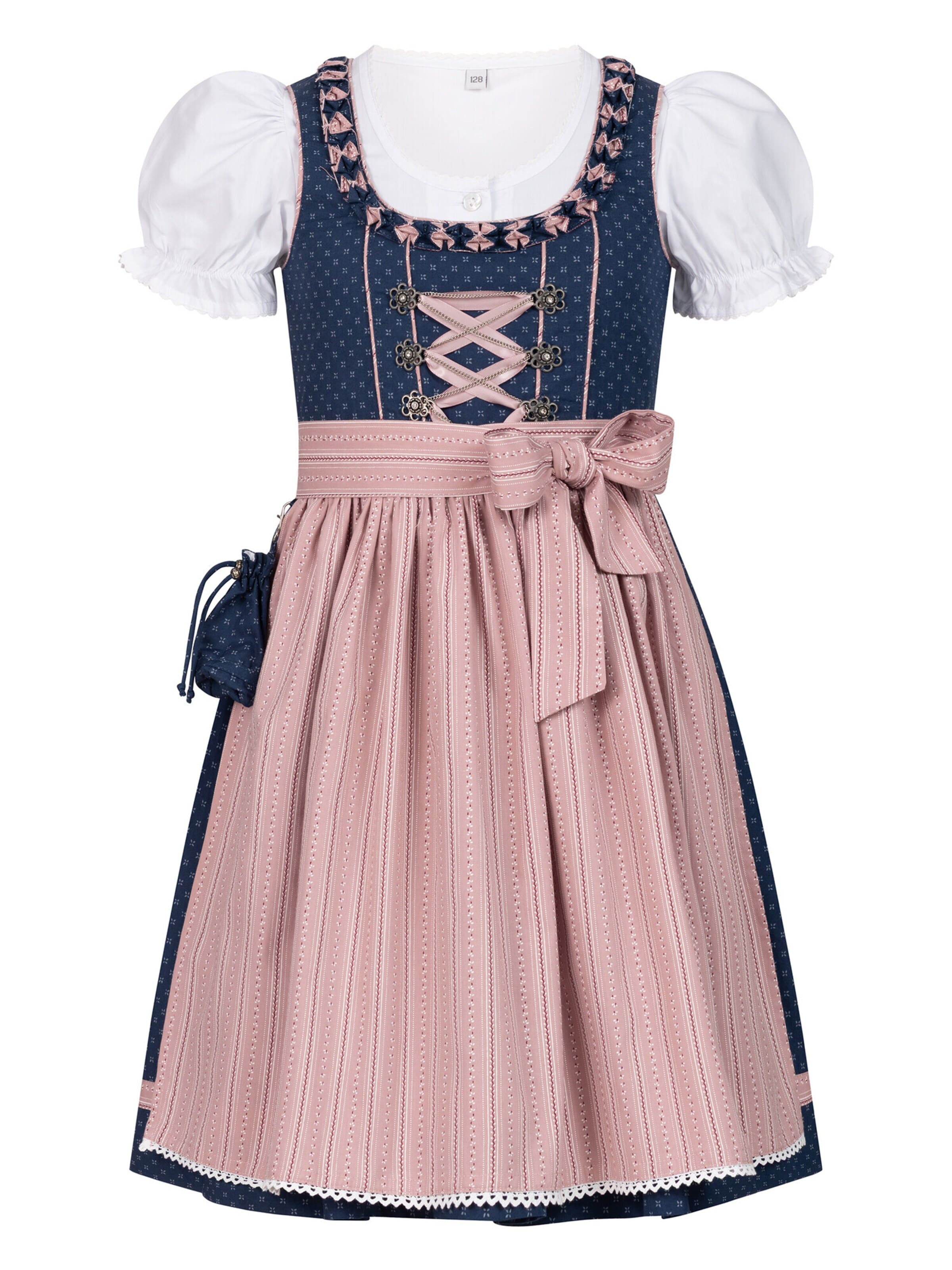 Trachtenhof Nübler Dress 'Kinderdirndl 3-teilig Nabilia' in 164 in Blue, Item view