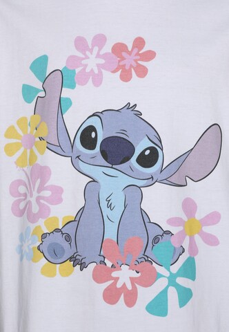 T-Shirt 'Lilio& Stitch Flower' Mister Tee en blanc