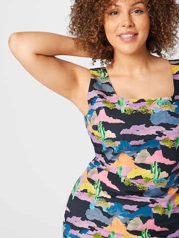 Nasty Gal Plus Kleid 'Cactus' in Mischfarben