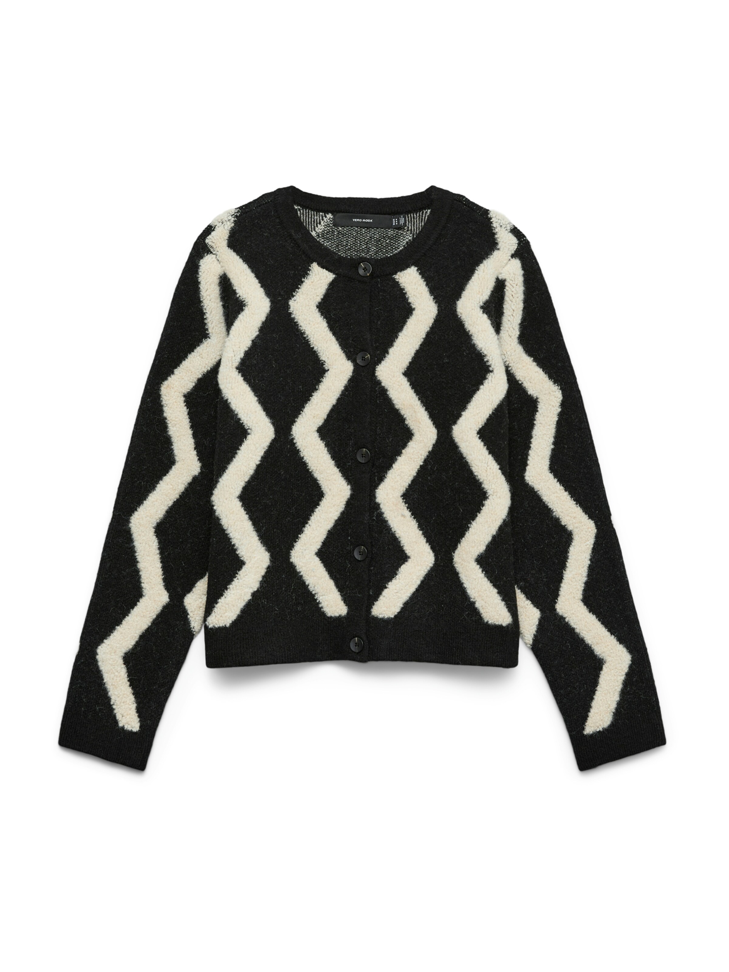 Geacă tricotată 'VMARGIE' de la VERO MODA pe negru: față