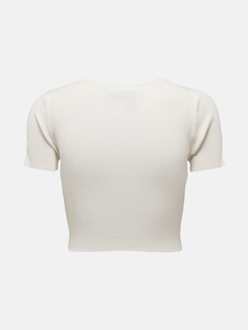 Haut 'JDY JDYCIRKELINE S/S CROP TOP KNT NOOS MAGLIONCINO' JDY en blanc