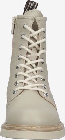 Nero Giardini Lace-Up Ankle Boots in Beige