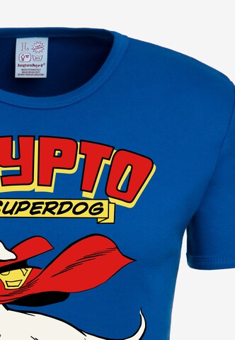 LOGOSHIRT Shirt 'Krypto the Superdog' in Blue