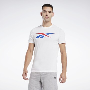 Tricou funcțional 'Vector' de la Reebok pe alb: față