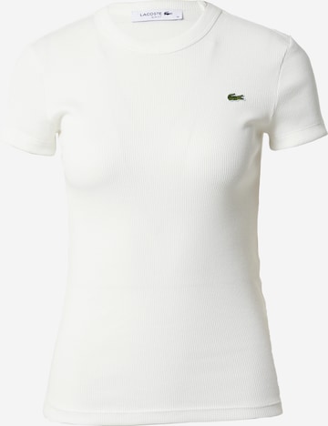 LACOSTE Тениска в бяло: отпред