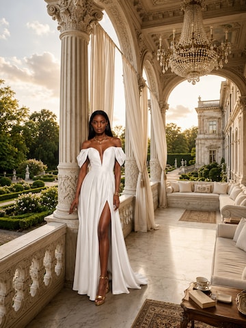 acob a porter - Vestido de noche 'TNA' en blanco