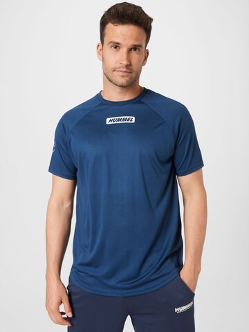 Hummel Функциональная футболка 'Topaz' в Синий: спереди