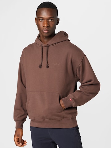 LEVI'S ® Sweatshirt 'Red Tab Sweats Hoodie' in Brown: front