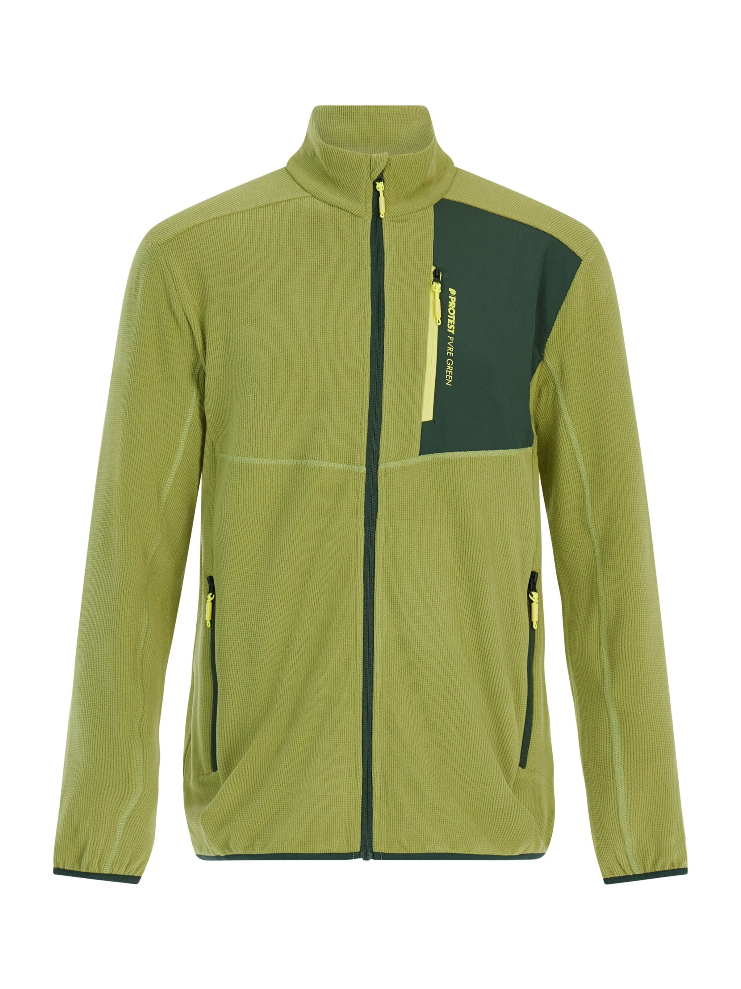 PROTEST Fleece jas 'PRTPallas' in Groen: voorkant