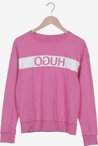 HUGO Sweatshirt & Zip-Up Hoodie in S in Pink: front