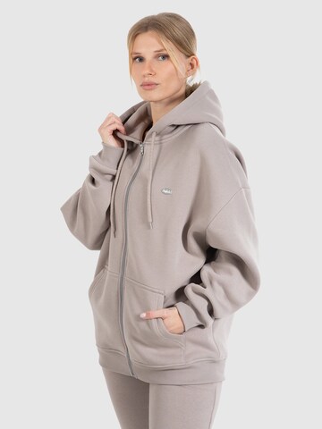Smilodox Zip-Up Hoodie ' Eda ' in Brown