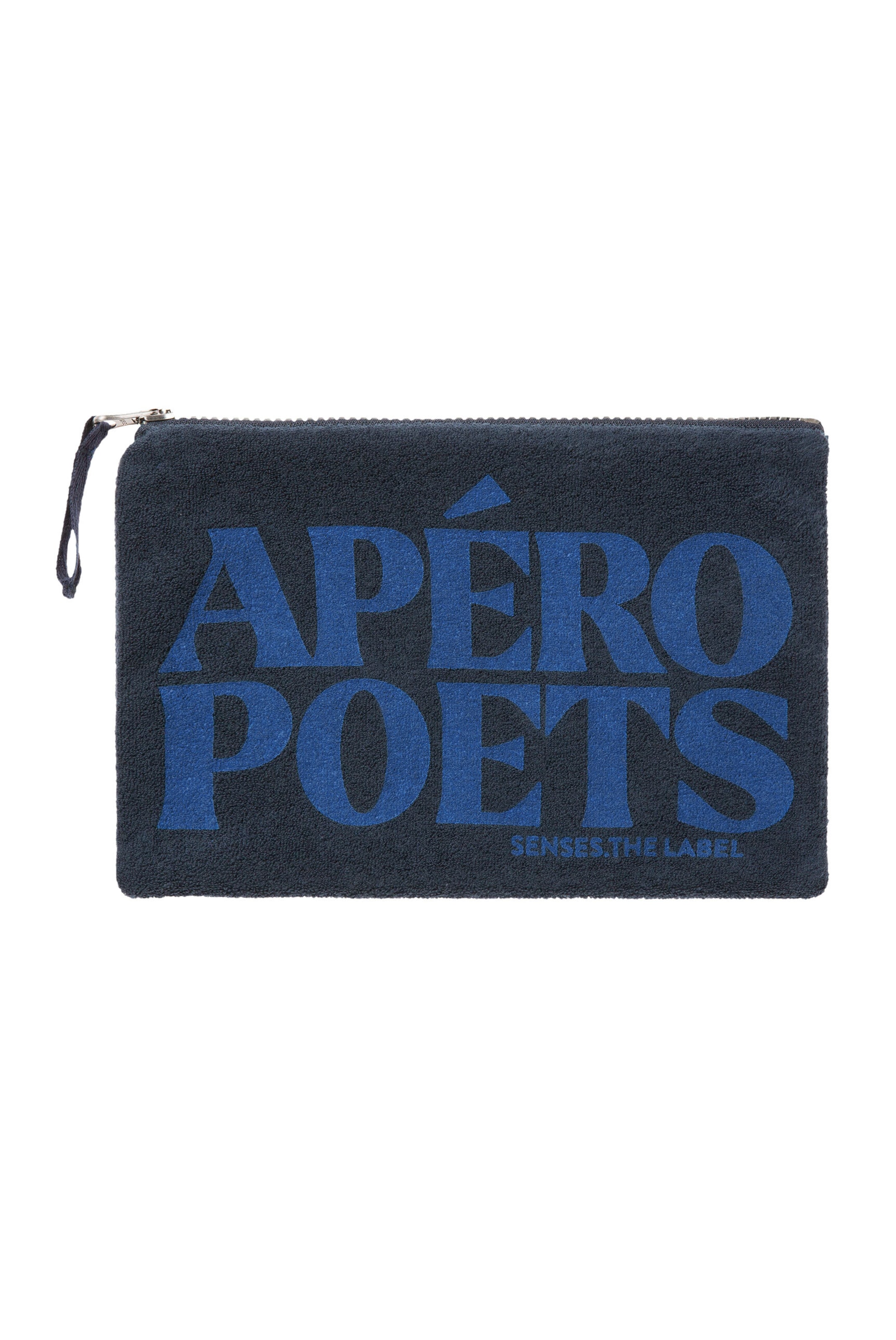 SENSES.THE LABEL Toiletry Bag in Blue: front