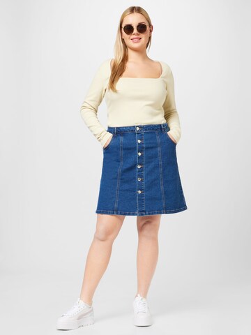 Vero Moda Curve Skirt 'PETRA' in Blue