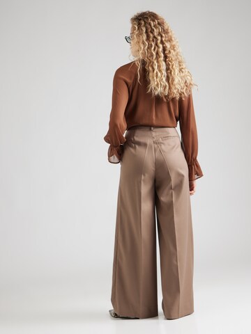 ARMEDANGELS Wide Leg Suorat housut 'KAAYUA' värissä ruskea